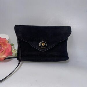 Vintage Rodo Italy Black Suede Purse